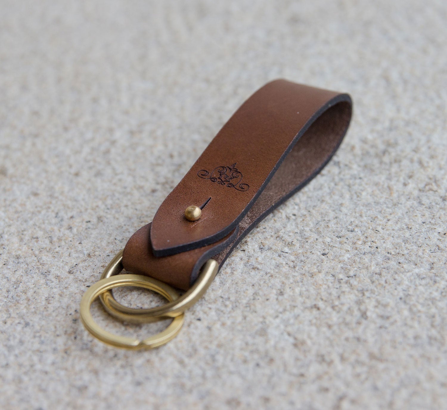 Schlüsselanhänger in Kastanie